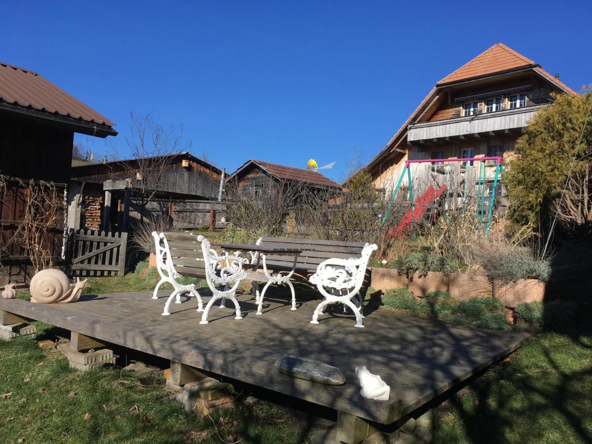 3,5 Zimmerferienwohnung Schwalbenaescht Rueeggisberg Exterior foto